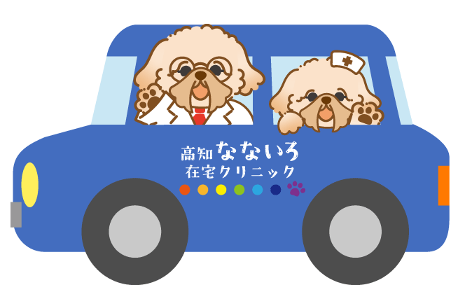 車に乗った犬のイラスト
